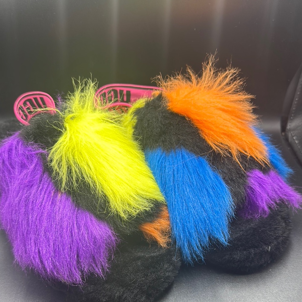 Colorful Furry Slippers UGG
